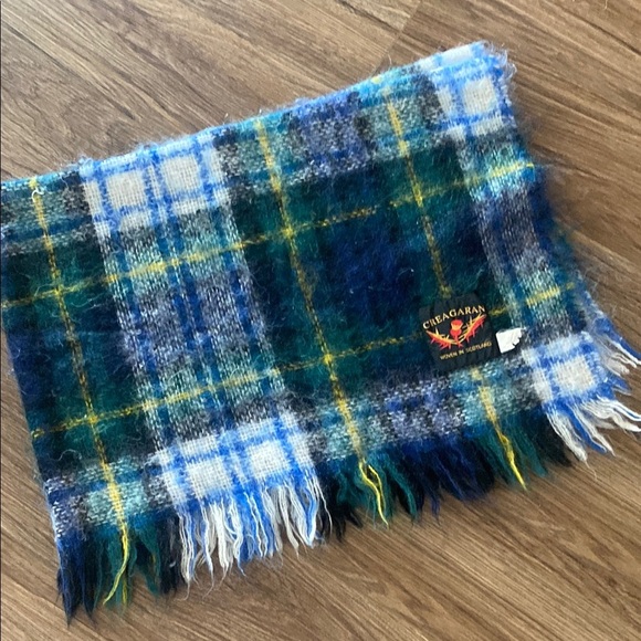 Creagaran Scotland Mohair Wool Throw Blanket 47x33 plaid wrap shawl scarf - Picture 1 of 6